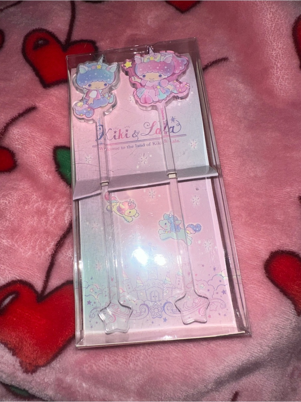 Sanrio Kiki & Lala Pink and Blue Star Stir Sticks